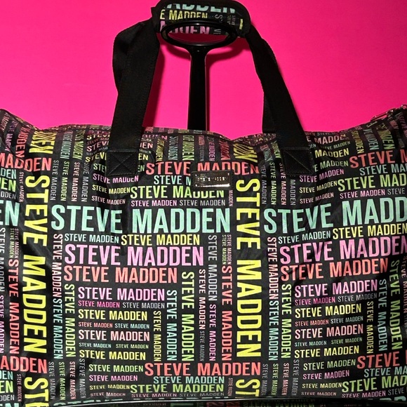 Steve Madden Tote Bag with Bold Text Print 22” x 16” x 10” NWOT - Picture 3 of 9